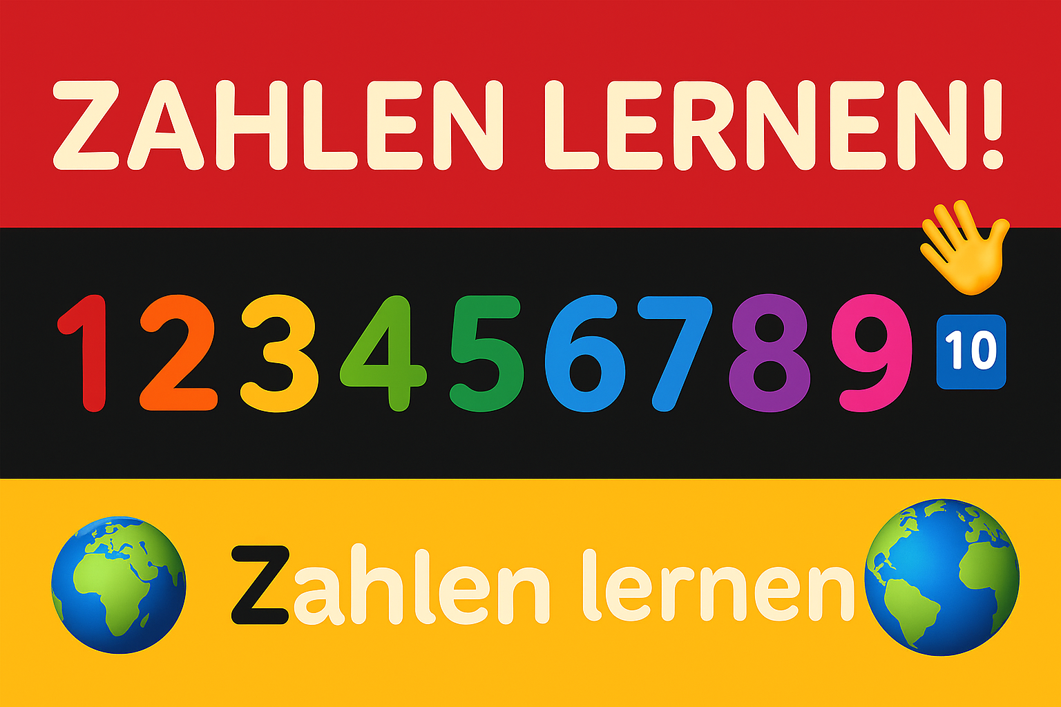 German Numbers Banner
